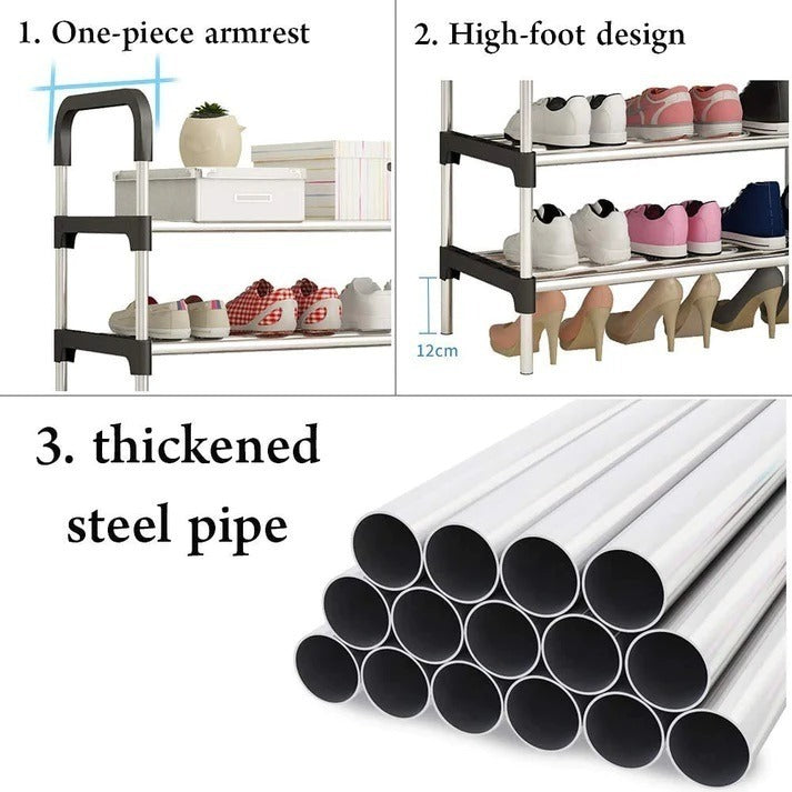 4-Layer Non-Breakable Shoe Rack – Premium Floor Standing Design